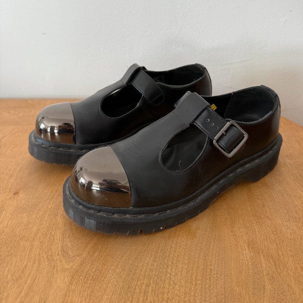 Dr Martens Black Grab Mary Jane Dress Shoes with Steel Toe